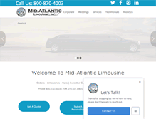 Tablet Screenshot of midatlanticlimo.com